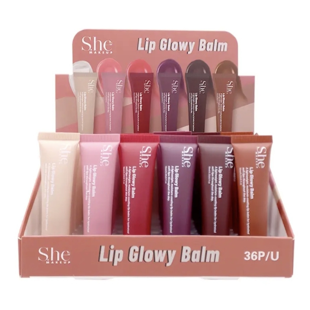 Lip Glowy Balm Set — Multi-Color Hydrating Gloss Tubes